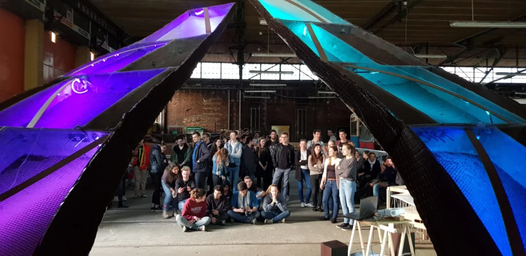 Computational parametrisch paviljoen met de TU Delft