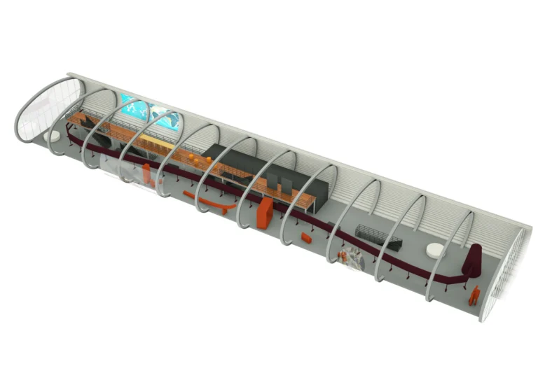 Design and realization 60 m showcase